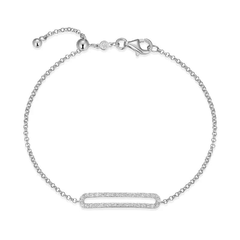 raw crystal cuff bracelet Monte Luna Silver Paperclip Bracelet