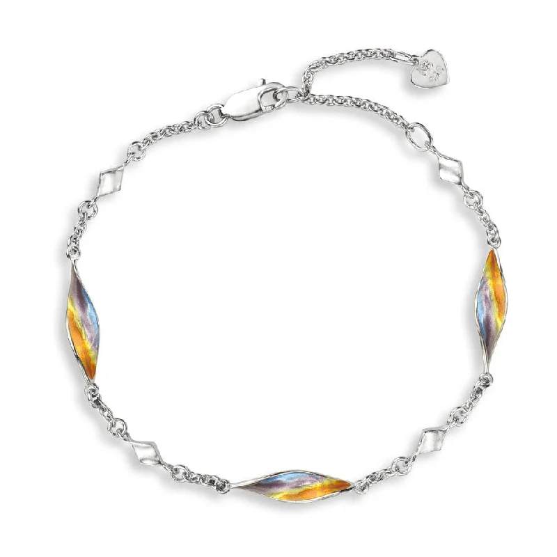 Sunset Aurora Bracelet. Sterling Silver