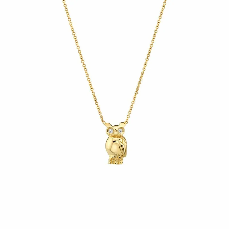 vintage rose-cut diamond ring Petit Owl Necklace