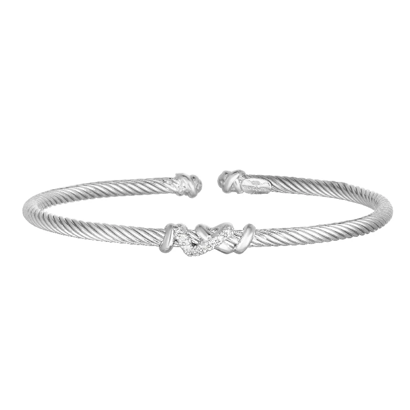 Phillip Gavriel Italian Cable Diamond Filo Bangle