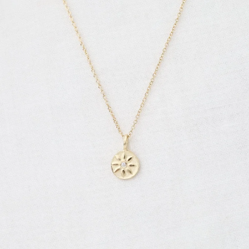 vintage-inspired moonstone necklace Lotus Diamond Delicate Necklace