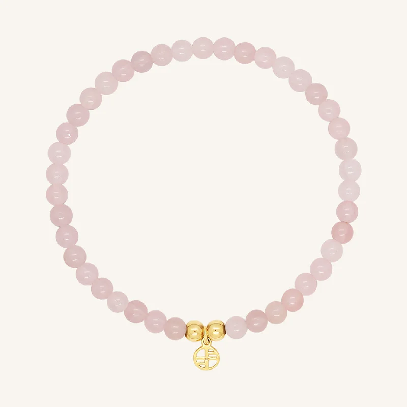 infinity loop ring rose gold Rose Quartz Lumier Bracelet - Stone of Love
