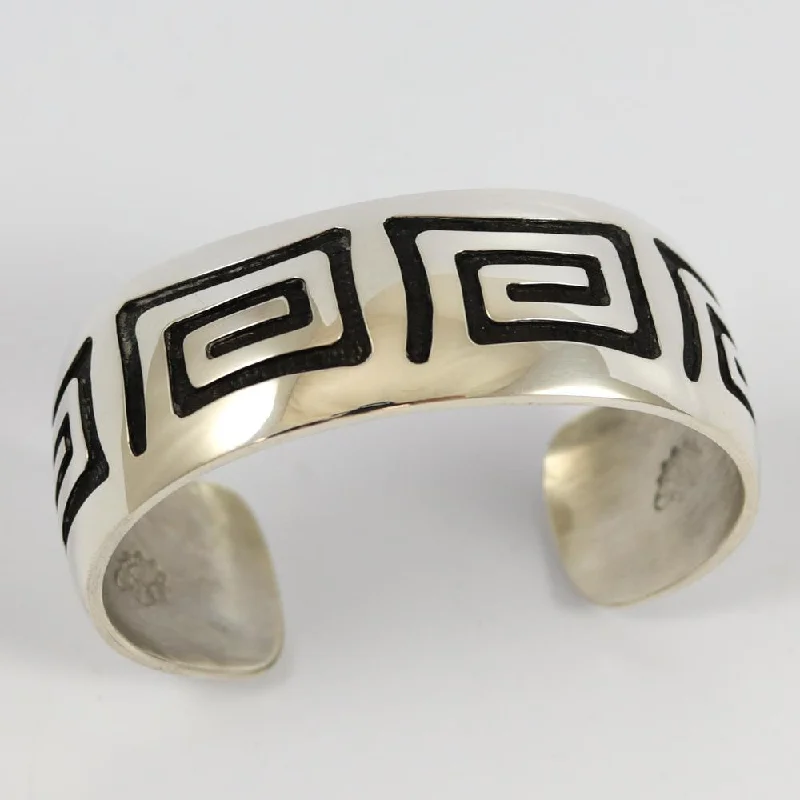 handcrafted opal inlay ring Water Ripple Cuff
