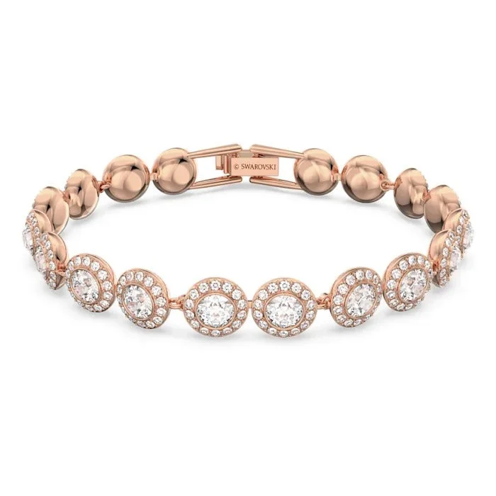 art deco diamond bracelet Swarovski Angelic Rose Gold-Tone Bracelet