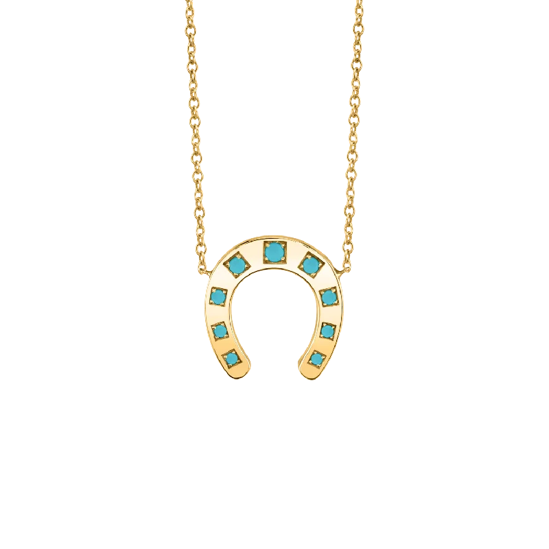 Turquoise Horseshoe Necklace