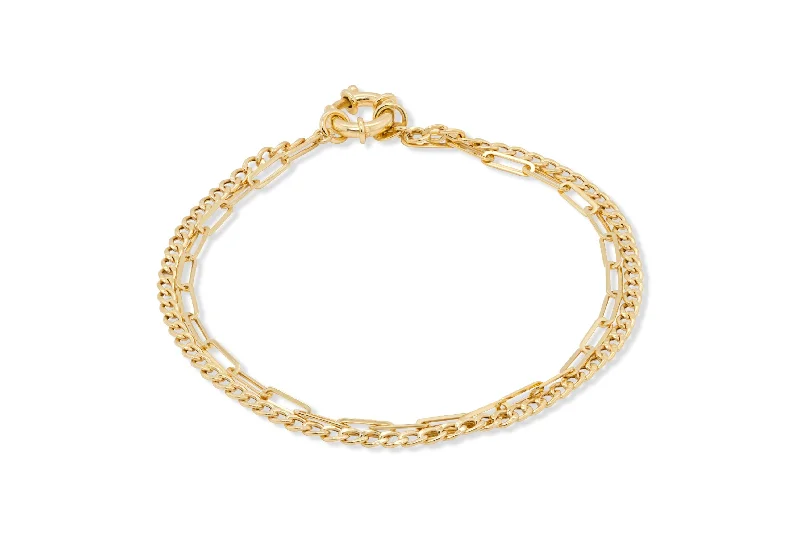 black diamond eternity band Yellow Gold Paperclip Bracelet