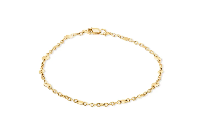 bold gothic skull necklace Yellow Gold Rope Circle Bracelet