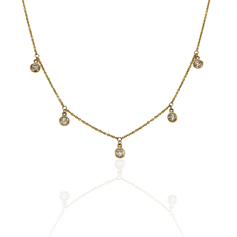 gold engagement ring vintage 14 Karat White Gold Diamond Station Necklace