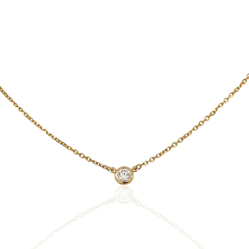 men’s silver wedding band 14 Karat Yellow Gold Diamond Necklace