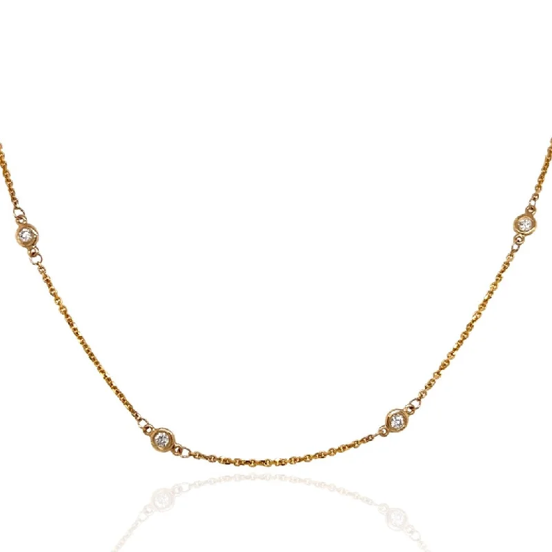 classic silver pearl earrings 14 Karat Yellow Gold Diamonds and Chains Necklace