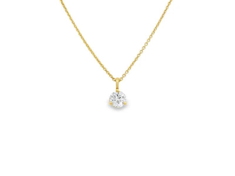 snake chain bracelet gold 18K White Gold Diamond Solitaire Pendant - .50ct