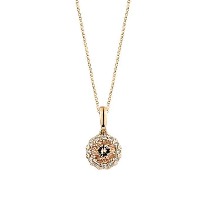 vintage emerald cocktail ring Le Vian Pendant featuring Peach Morganite and Vanilla Diamonds in 14K Strawberry Gold