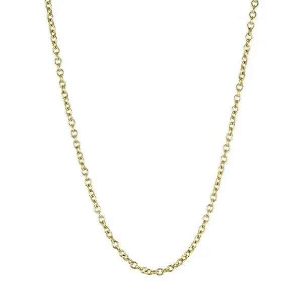 classic pearl strand necklace 18K Yellow Gold Cable Chain