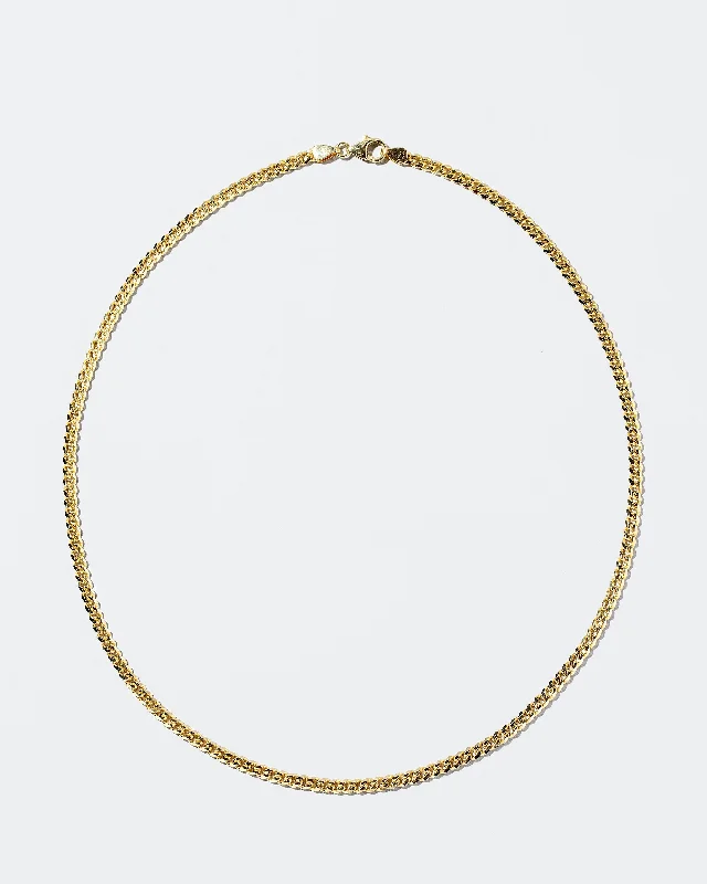 simple gold hoop earrings Curb Chain Necklace