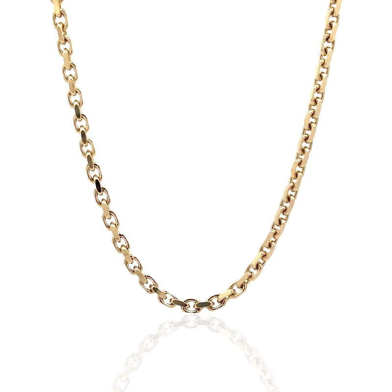 fine silver herringbone necklace 14 Karat Yellow Gold Anchoro Link Necklace