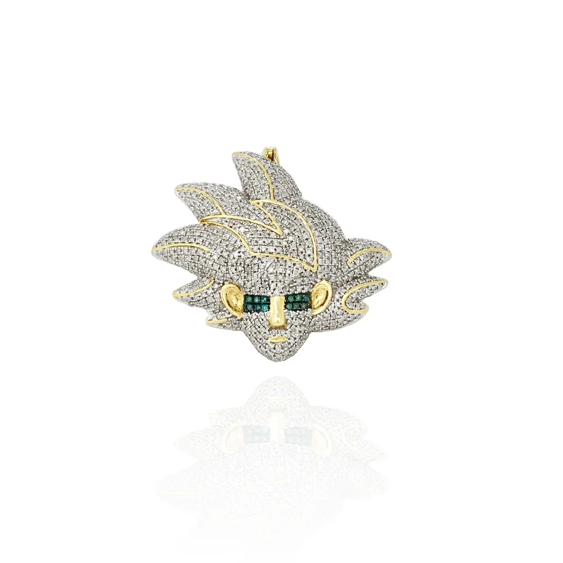 ethical lab-grown diamond ring Goku Diamond Iced-Out Pendant (10K)